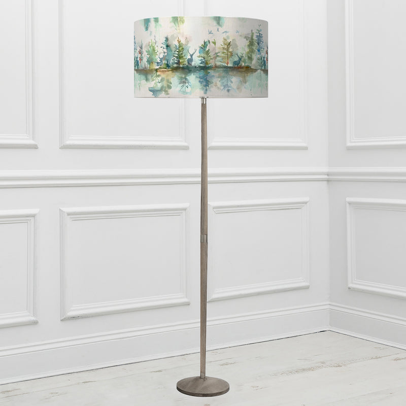 Animal Grey Lighting - Solensis  & Wilderness Eva  Complete Floor Lamp Grey/Topaz Voyage Maison