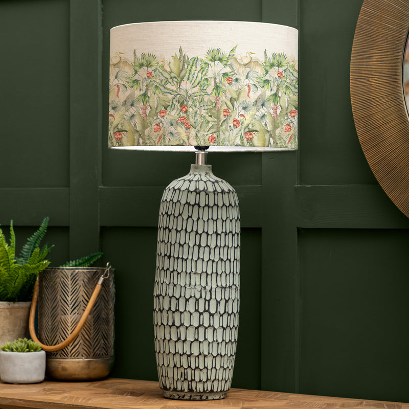  Lighting - Mangrove Eva & Stornoway Complete Table Lamp Moss Voyage Maison