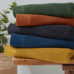 furn. Textured Weave Towels in Blue