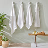 furn. Textured Weave Towels in White