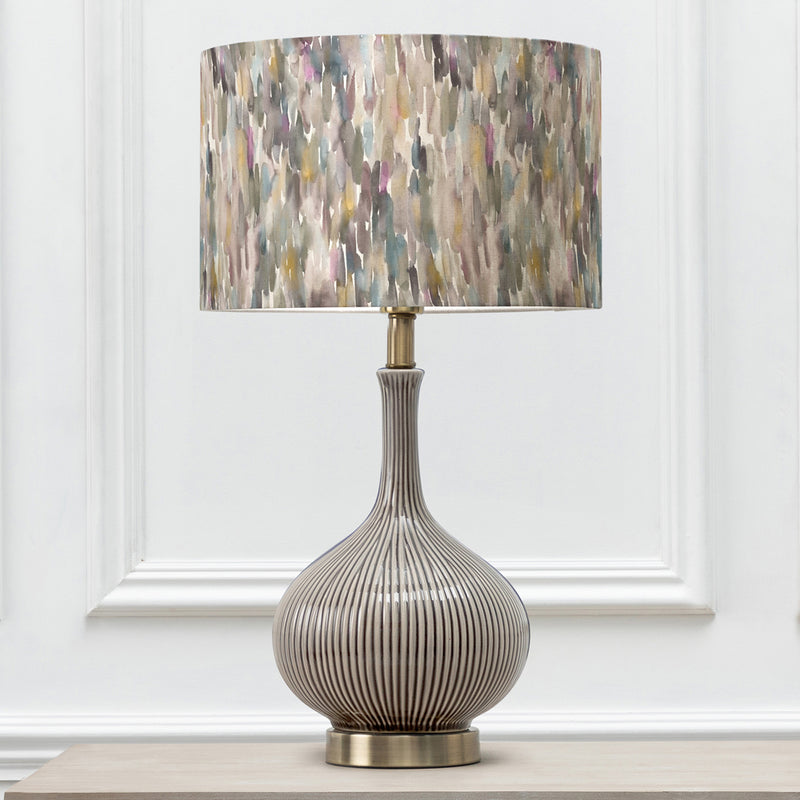 Abstract Grey Lighting - Ursula  & Azima Eva  Complete Table Lamp Silver/Ironstone Voyage Maison