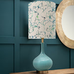 Abstract Blue Lighting - Ursula  & Carrara Anna  Complete Table Lamp Aqua/Ocean Additions