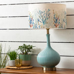 Abstract Blue Lighting - Ursula  & Coral Reef Eva  Complete Table Lamp Aqua/Cobalt Voyage Maison