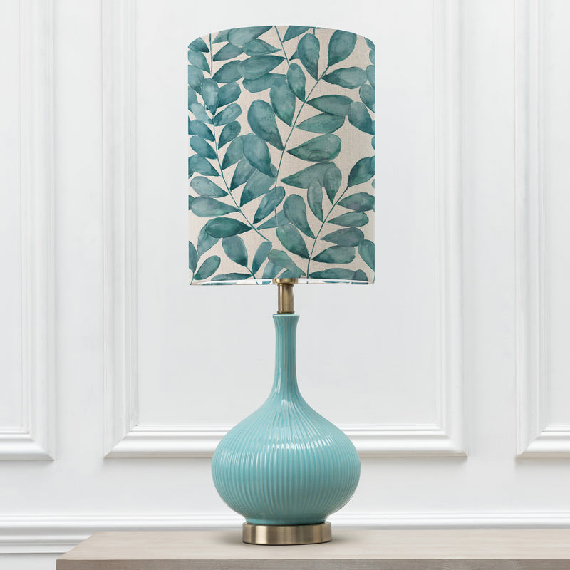 Floral Blue Lighting - Rowan Anna & Ursula Complete Table Lamp Aqua Additions