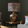 Floral Gold Lighting - Zelena  & Ahura Eva  Complete Table Lamp Glass/Mauve Voyage Maison