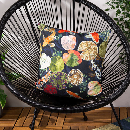 furn. Koi Pond Outdoor Cushion Cover in Midnight