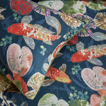 Animal Blue Bedding - Koi Pond Reversible Duvet Cover Set Midnight Paoletti