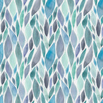 Voyage Maison Koyo Printed Cotton Fabric in Aqua