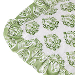 Global Green Cushions - Krissa Block Printed Velvet Cushion Cover Green furn.