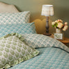 Global Blue Bedding - Krissa Block Printed Duvet Cover Set Blue furn.