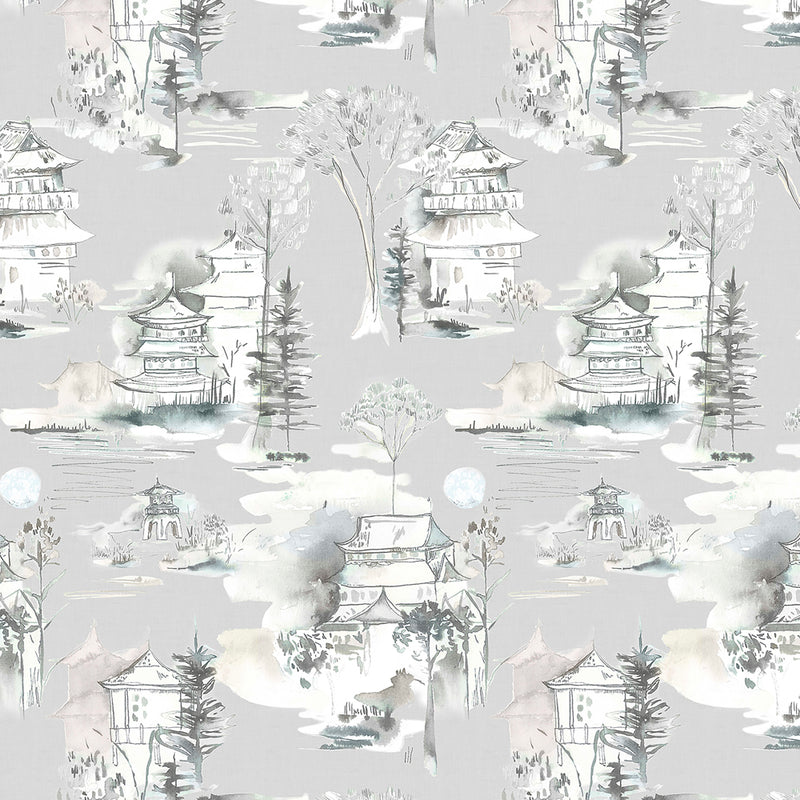 Voyage Maison Kyoto Gardens 1.4m Wide Width Wallpaper in Cloud