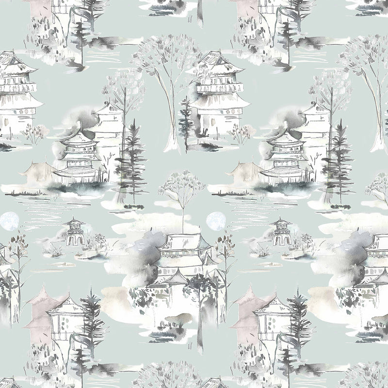 Kyoto Gardens Wallpaper Sample Opal