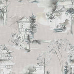 Voyage Maison Kyoto Linen Printed Fabric in Bamboo