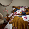Paoletti Kyoto Floral 100% Cotton Duvet Cover Set in Gold