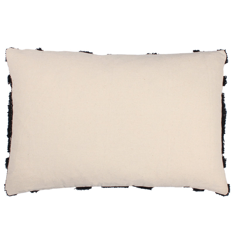 furn. Lamar Tufted Diamond Cushion Cover in Black