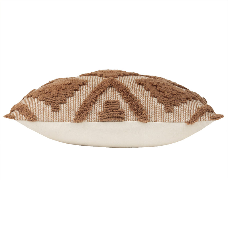 furn. Lamar Tufted Diamond Cushion Cover in Cinnamon