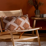 furn. Lamar Tufted Diamond Cushion Cover in Cinnamon