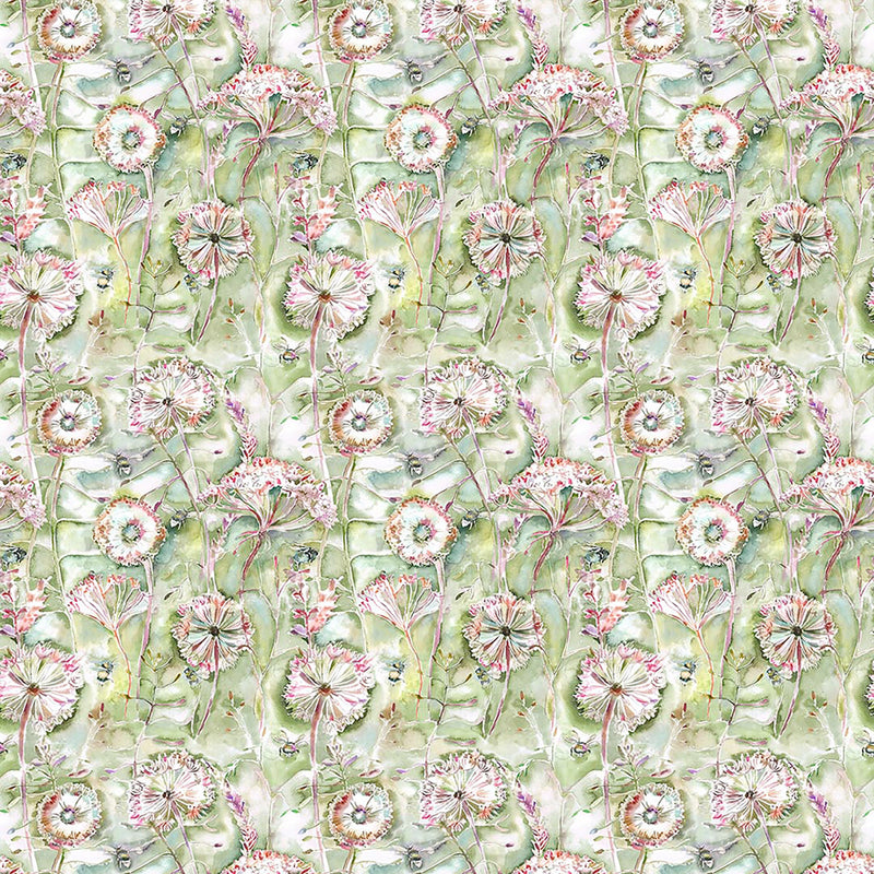 Voyage Maison Langdale Printed Cotton Fabric in Sweetpea