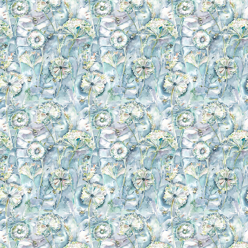 Voyage Maison Langdale Printed Cotton Fabric in Teal