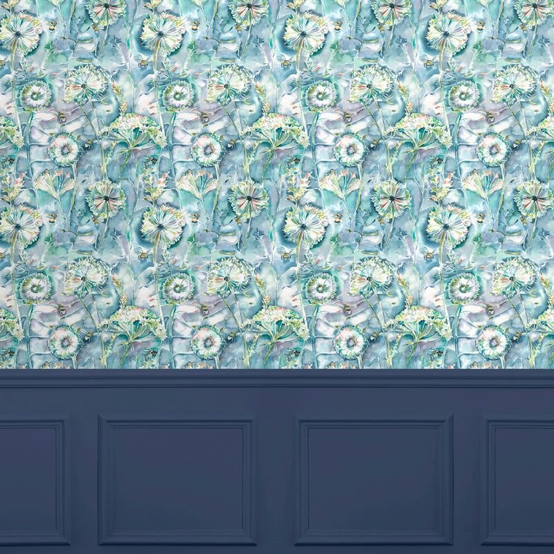 Voyage Maison Langdale 1.4m Wide Width Wallpaper in Teal