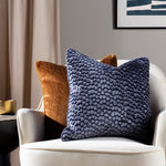 HÖEM Lanzo Cut Velvet Piped Cushion Cover in Dusk