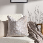 HÖEM Lanzo Cut Velvet Piped Cushion Cover in Moonbeam