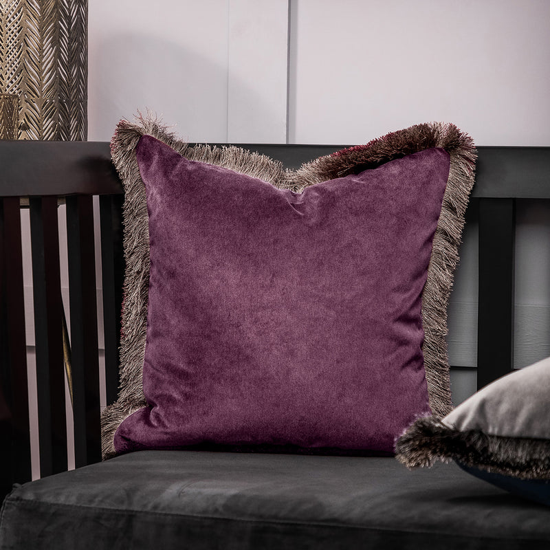 Voyage Maison Lapis Velvet Cushion Cover in Berry