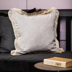 Additions Lapis Velvet Cushion Cover in Dove