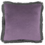 Voyage Maison Lapis Velvet Fringed Cushion Cover in Fig