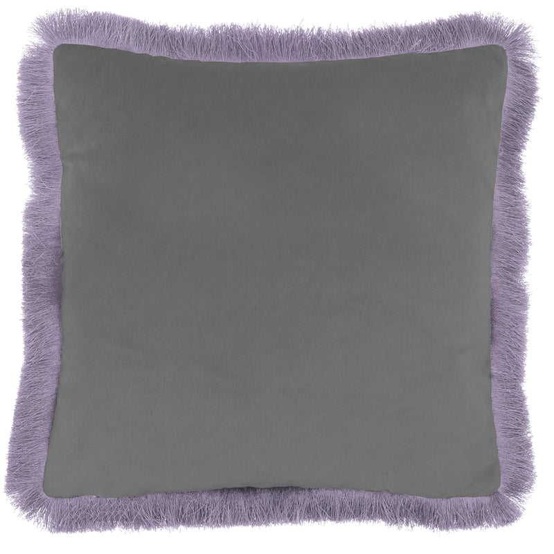 Voyage Maison Lapis Velvet Fringed Cushion Cover in Fig