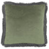 Voyage Maison Lapis Velvet Fringed Cushion Cover in Gooseberry