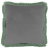 Voyage Maison Lapis Velvet Fringed Cushion Cover in Gooseberry