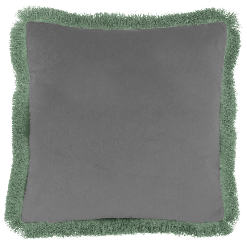 Voyage Maison Lapis Velvet Fringed Cushion Cover in Gooseberry