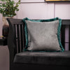 Voyage Maison Lapis Velvet Fringed Cushion Cover in Lake