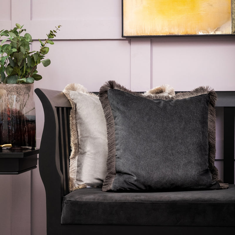 Voyage Maison Lapis Velvet Cushion Cover in Noir