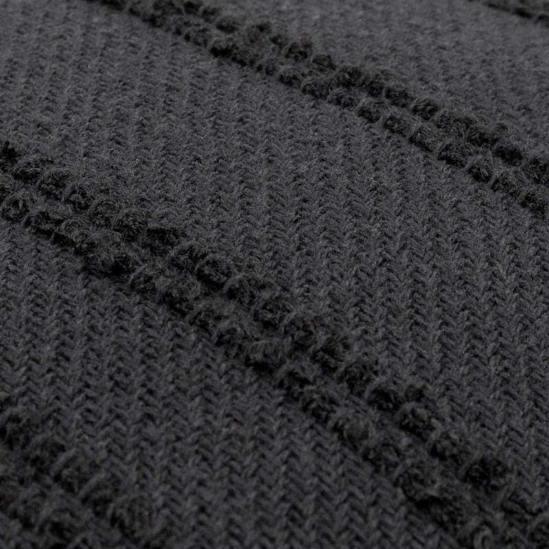  Black Cushions - Larch Woven Cushion Cover Black Yard