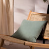 Yard Lark Muslin Crinkle Cotton Cushion Cover in Eucalyptus