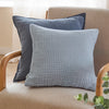 Plain Blue Cushions - Lark Muslin Crinkle Cotton Cushion Cover Mineral Blue Yard