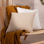 Yard Lark Muslin Crinkle Cotton Cushion Cover in Natural