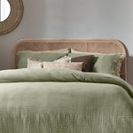 Yard Lark Cotton Muslin Duvet Cover Set in Eucalyptus