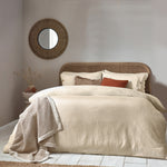 Yard Lark Cotton Muslin Duvet Cover Set in Natural