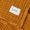 Plain Brown Throws - Lark Muslin Cotton Throw Cumin Yard