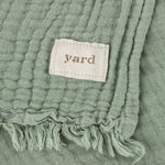 Plain Green Throws - Lark Muslin Cotton Throw Eucalyptus Yard