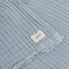 Plain Blue Throws - Lark Muslin Cotton Throw Mineral Blue Yard