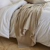 Plain Brown Throws - Lark Muslin Cotton Throw Mole Yard