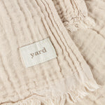 Plain Beige Throws - Lark Muslin Cotton Throw Natural Yard