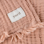 Plain Pink Throws - Lark Muslin Cotton Throw Pink Clay Yard