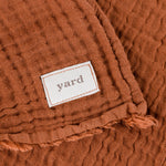 Plain Brown Throws - Lark Muslin Cotton Throw Pecan Yard