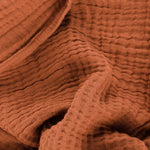 Plain Brown Throws - Lark Muslin Cotton Throw Pecan Yard