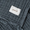 Plain Blue Throws - Lark Muslin Cotton Oversized Throw Dusk Yard